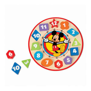 Melissa and Doug Disney Mickey Mouse Wooden Shape Sorting Clock