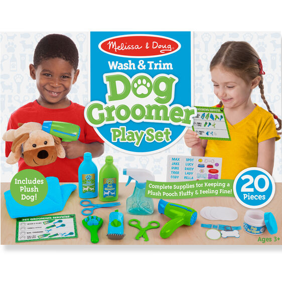 Melissa and Doug Wash & Trim Dog Groomer Play Set - All-Star Learning Inc. - Proudly Canadian