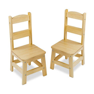 Melissa and Doug Wooden Chair Pair - Natural