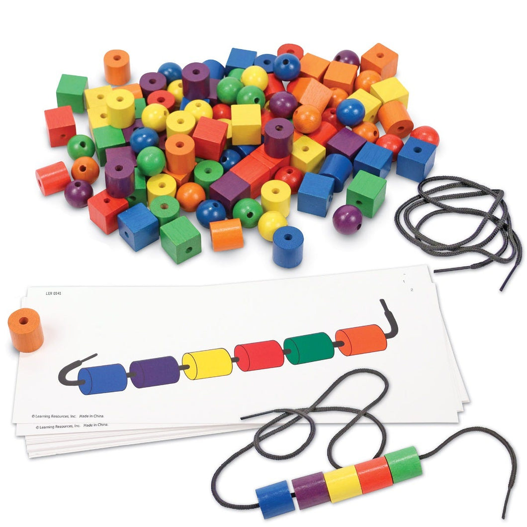 Small Lacing Beads for Kids Plastic Shapes Beads Colorful with Strings -  China Small Lacing Beads and Plastic Shapes Beads price
