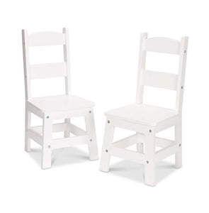 Melissa and Doug Wooden Chair Pair - White