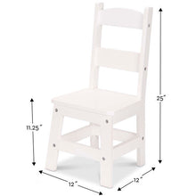 Melissa and Doug Wooden Chair Pair - White