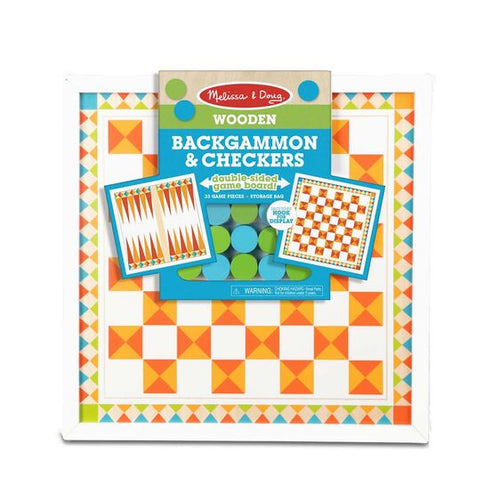 Melissa and Doug Wooden Backgammon & Checkers - All-Star Learning Inc. - Proudly Canadian