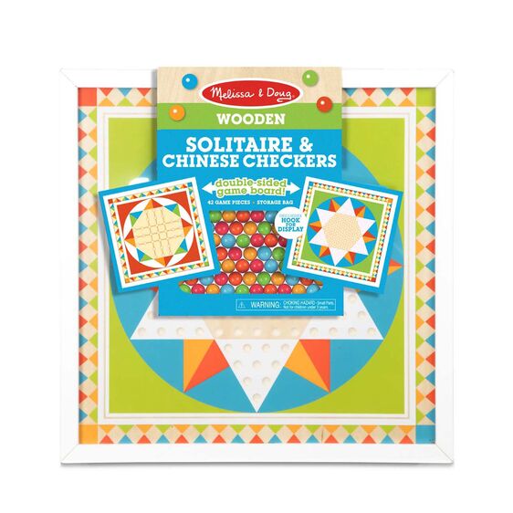 Melissa and Doug Wooden Solitaire & Chinese Checkers - All-Star Learning Inc. - Proudly Canadian