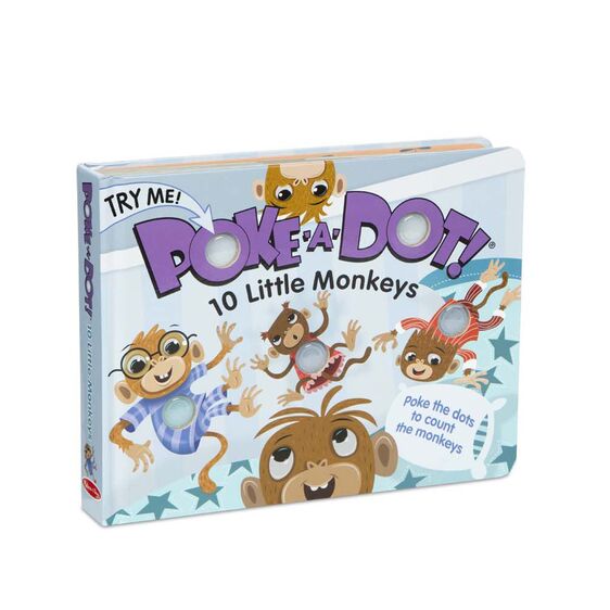 Melissa and Doug Poke-A-Dot: 10 Little Monkeys - All-Star Learning Inc. - Proudly Canadian