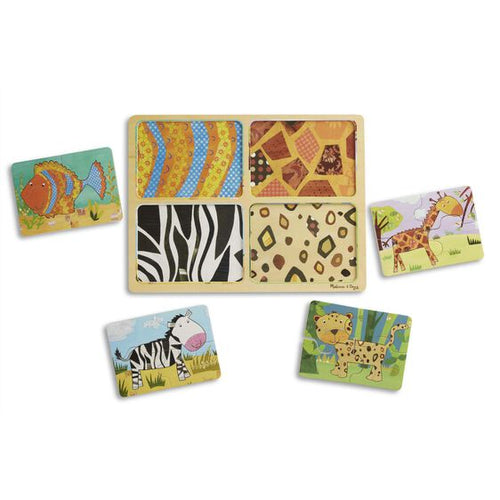 Melissa and Doug Natural Play Wooden Puzzle: Animal Patterns