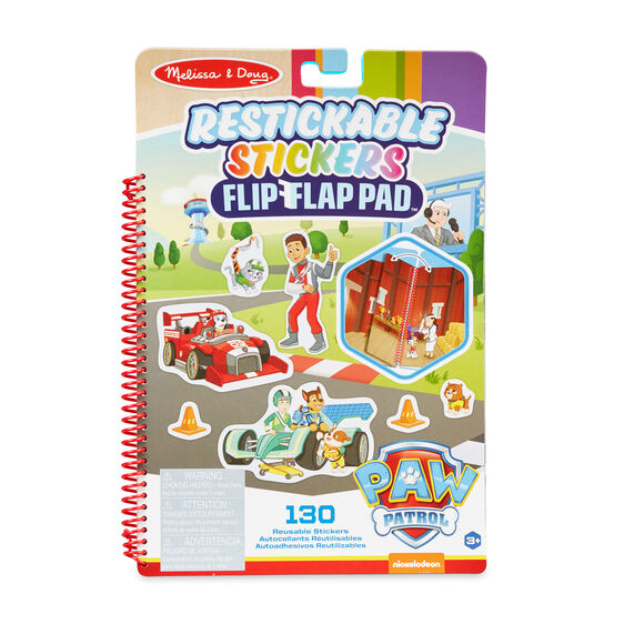 Melissa and Doug Paw Patrol Restickable Stickers Flip-Flap Pad - Classic Missions