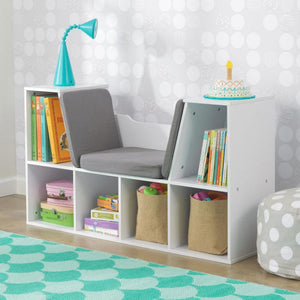 KidKraft Bookcase with Reading Nook - White