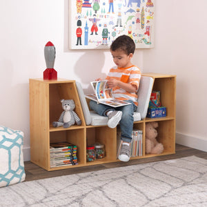 KidKraft Bookcase with Reading Nook - Natural