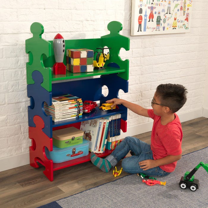 KidKraft Puzzle Bookshelf - Primary
