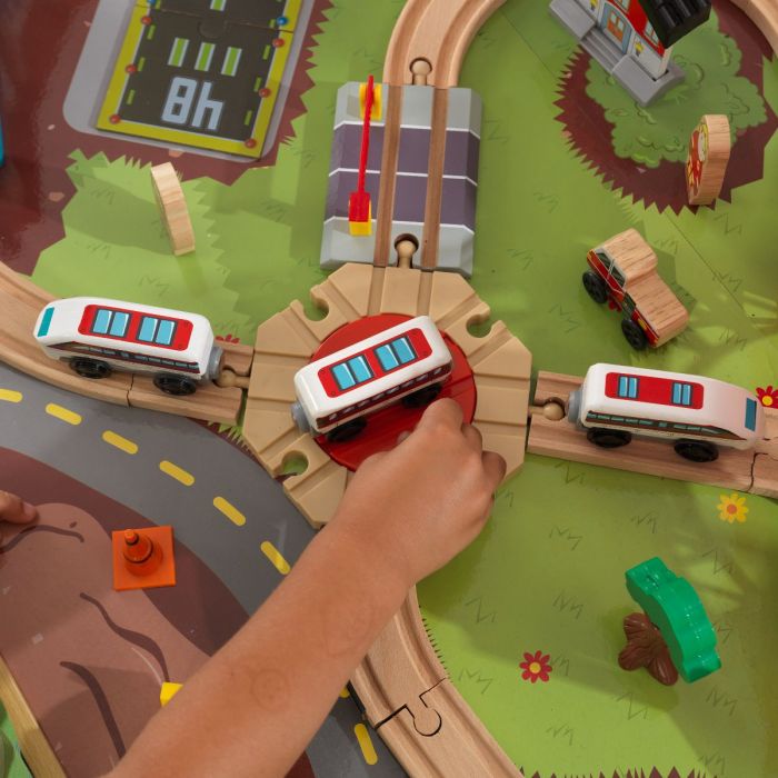 KidKraft Aero City Train Table Set