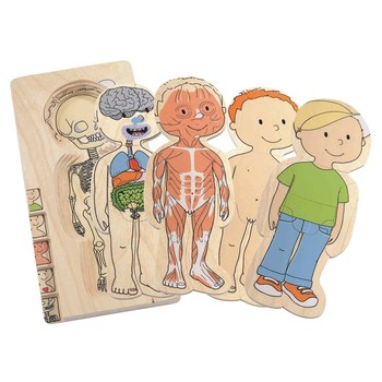 Hape Your Body - Boy 5 Layer Puzzle - All-Star Learning Inc. - Proudly Canadian