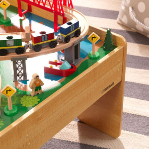 KidKraft Adventure Town Railway Train Set & Table with EZ Kraft Assembly - All-Star Learning Inc. - Proudly Canadian