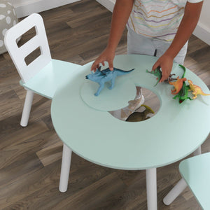 KidKraft Round Storage Table and Chair Set - Mint