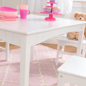 KidKraft Nantucket Table with Bench and 2 Chairs - White