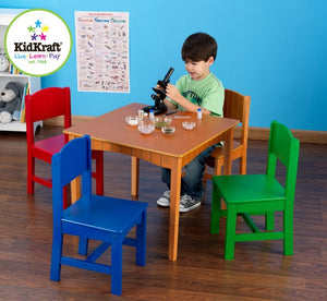KidKraft Nantucket Table & 4 Primary Chairs - All-Star Learning Inc. - Proudly Canadian