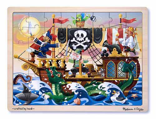 Melissa and Doug Pirate Adventure Jigsaw Puzzle - 48 Pieces - All-Star Learning Inc. - Proudly Canadian