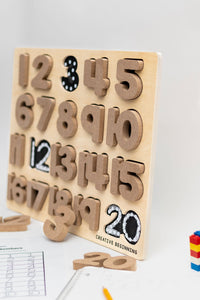 Creative Beginnings Number Puzzle - Chalkboard Base With Tracers