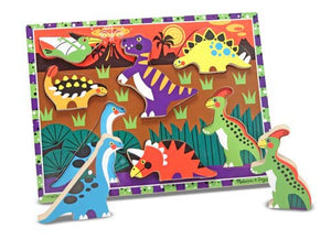 Melissa and Doug Dinosaurs Chunky Puzzle - 7 Pieces - All-Star Learning Inc. - Proudly Canadian