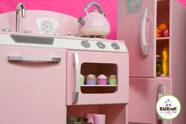 KidKraft Pink Retro Kitchen - All-Star Learning Inc. - Proudly Canadian