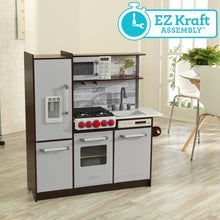 KidKraft Uptown Espresso Play Kitchen with EZ Kraft Assembly™