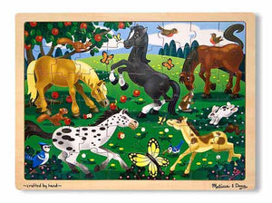 Melissa and Doug Frolicking Horses Jigsaw Puzzle - 48 Pieces - All-Star Learning Inc. - Proudly Canadian