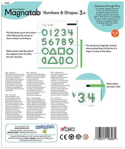 Kid-O Magnatab 0-9 Numbers and Shapes Activity for Fun and Learning -- Sensory Activity -- Ages 3+