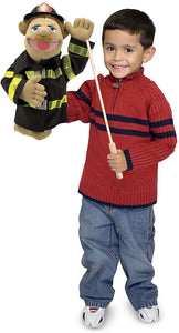 Melissa and Doug Firefighter Puppet with Detachable Wooden Rod