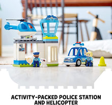 LEGO DUPLO Rescue Police Station & Helicopter 10959 Building Toy Playset; Police Car and Helicopter; for Ages 2+ (40 Pieces)