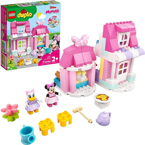 LEGO DUPLO Disney Minnie’s House and Café 10942 Dollhouse Building Toy for Kids with Minnie Mouse and Daisy Duck; New 2021 (91 Pieces)