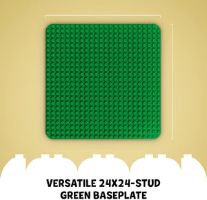 LEGO DUPLO Green Building Plate 10980 Build-and-Display Baseplate Toy for Preschoolers Aged 18 Months and up (1 Piece)
