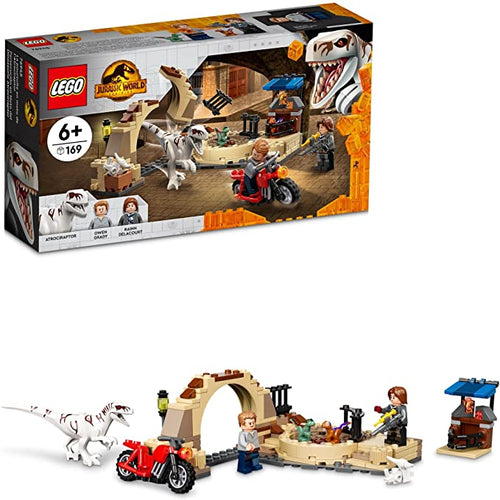 LEGO Jurassic World Atrociraptor Dinosaur: Bike Chase 76945 Building Toy Set; for Kids Aged 6 and up (167 Pieces)