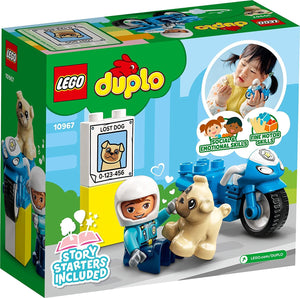 LEGO DUPLO Rescue Police Motorcycle 10967 Building Toy for Imaginative Play; Police Officer Bike for Kids Aged 2+ (5 Pieces)