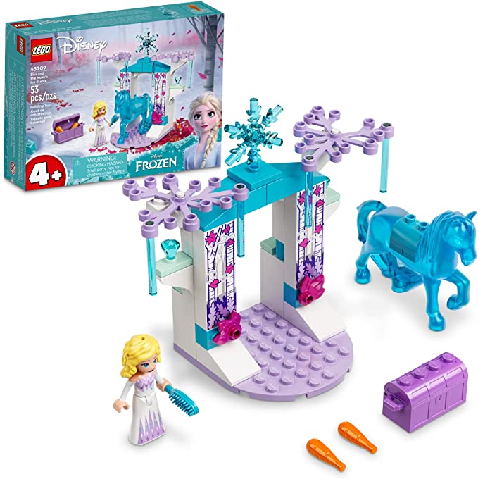 LEGO Disney Elsa and The Nokk’s Ice Stable 43209 Building Kit; A Buildable Toy Made to Spark Imagination in Ages 4+ (53 Pieces)