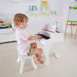 Hape Deluxe Grand Piano (White) - All-Star Learning Inc. - Proudly Canadian