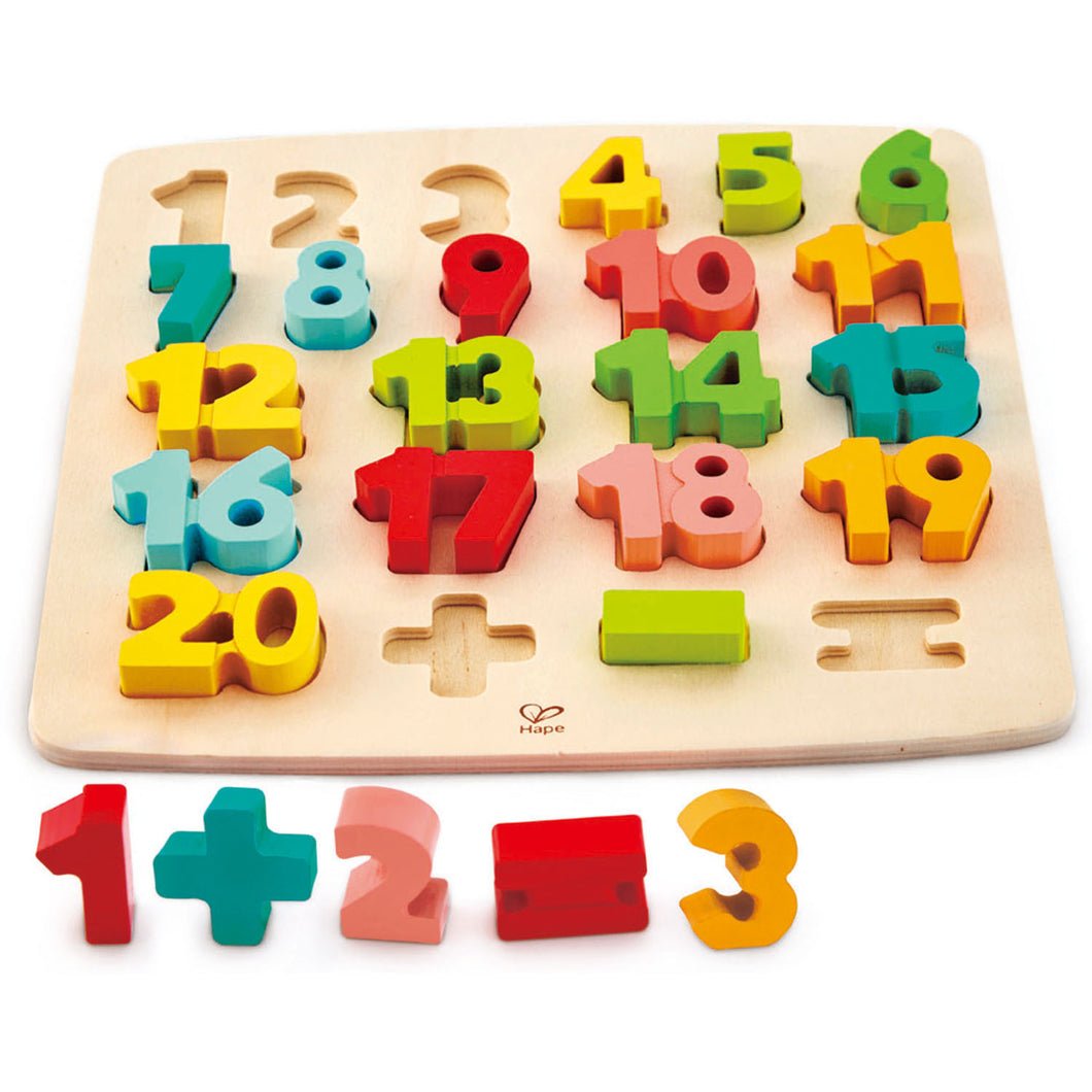 Hape Chunky Number Math Puzzle - All-Star Learning Inc. - Proudly Canadian