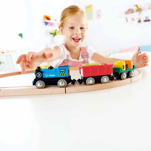 Hape Battery Powered Rolling-Stock Set (Hape Railway) - All-Star Learning Inc. - Proudly Canadian