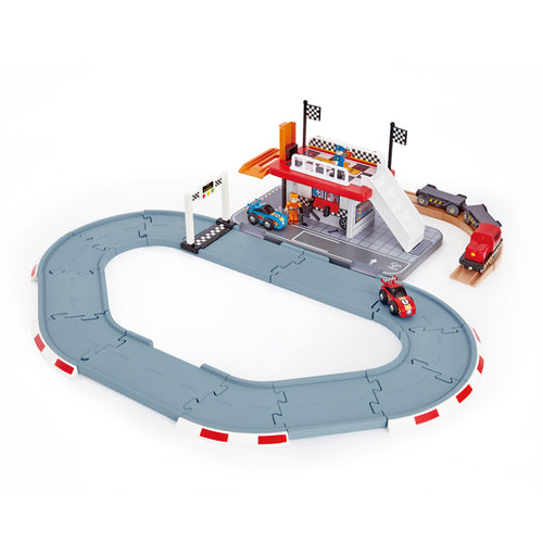 Hape Race Track Station - All-Star Learning Inc. - Proudly Canadian