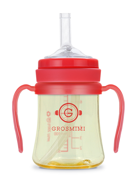 Grosmimi PPSU Straw Cup - 200ml (Red)