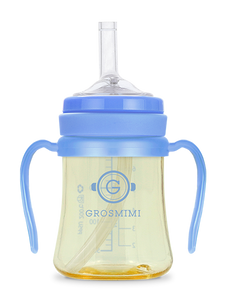 Grosmimi PPSU Straw CUP 200ml (Sky blue) - All-Star Learning Inc. - Proudly Canadian
