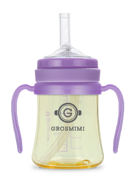 Grosmimi PPSU Straw CUP 200ml (Lavender) - All-Star Learning Inc. - Proudly Canadian