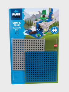 Plus-Plus Baseplates - 1 Grey 1 Blue