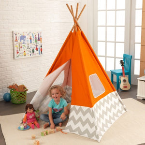 KidKraft Deluxe Play Teepee - Orange - All-Star Learning Inc. - Proudly Canadian