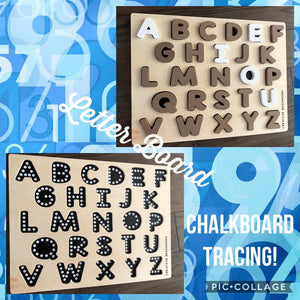 Creative Beginnings Alphabet Puzzle - Chalkboard Base With Tracers