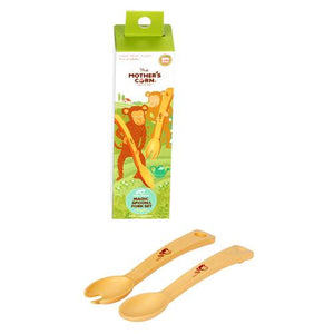 Mother's Corn Magic Spoon & Fork Set - All-Star Learning Inc. - Proudly Canadian