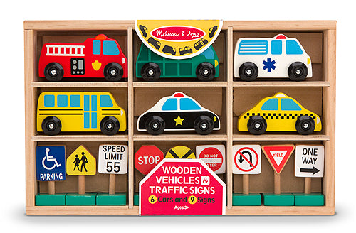 Melissa and Doug Wooden Vehicles and Traffic Signs - All-Star Learning Inc. - Proudly Canadian