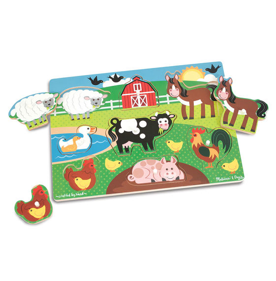 Melissa and Doug Farm Peg Puzzle - 8 pieces - All-Star Learning Inc. - Proudly Canadian