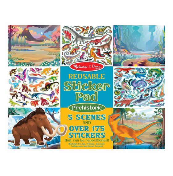 Melissa and Doug Reusable Sticker Pad - Prehistoric - All-Star Learning Inc. - Proudly Canadian