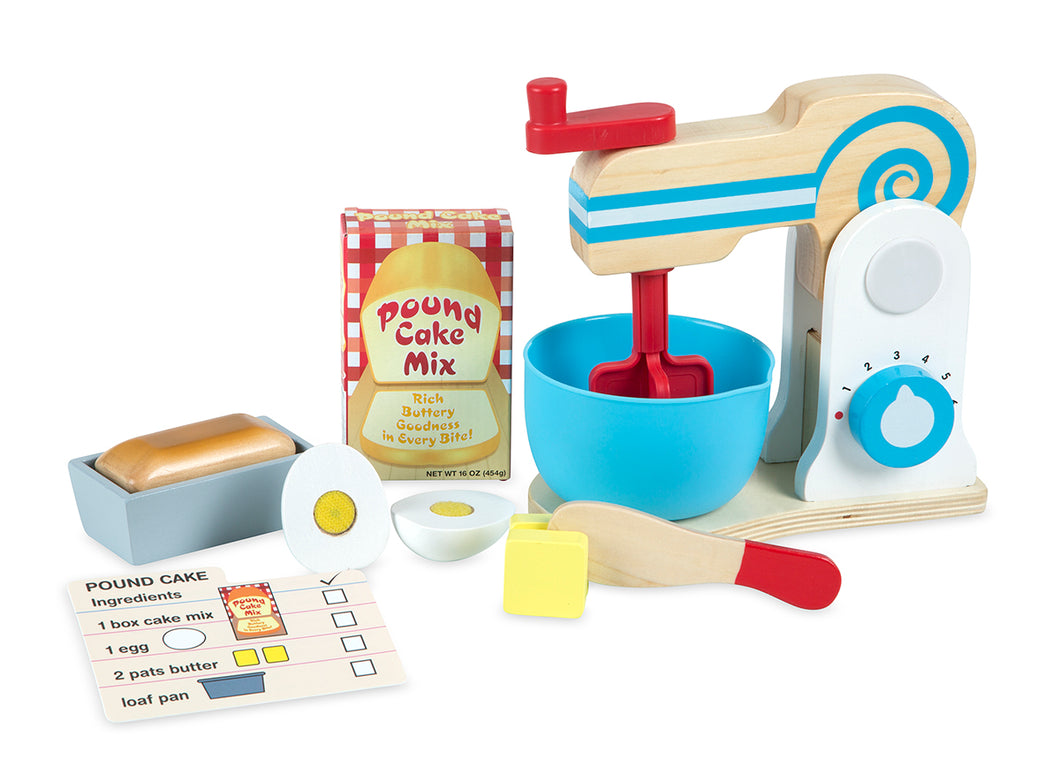 Melissa and Doug Wooden Make-a-Cake Mixer Set - All-Star Learning Inc. - Proudly Canadian