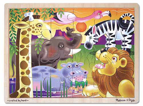 Melissa and Doug African Plains Wooden Jigsaw Puzzle - 24 Pieces - All-Star Learning Inc. - Proudly Canadian